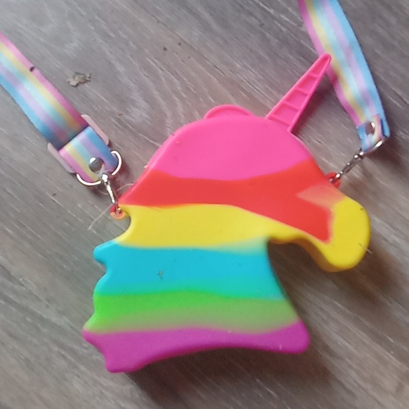 Rainbow unicorn fidget pop it purse - Picture 3 of 4
